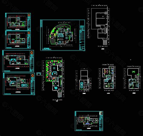 平面图cad建筑图装饰装修素材免费下载图片编号4771039 六图网