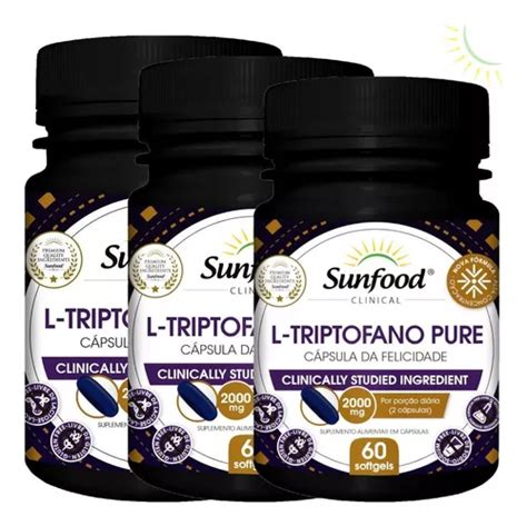 Suplemento Em Softgel Sunfood Tripofano Pure Potes Uni