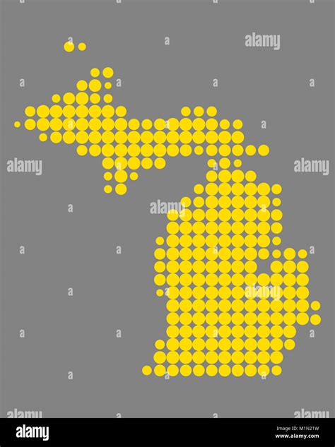 Map of Michigan Stock Photo - Alamy