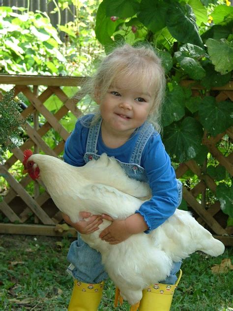 Country Living ~ a girl and her chicken Animals For Kids, Animals And Pets, Cute Animals ...