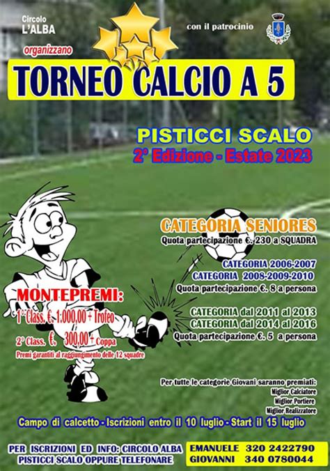 Dal 15 Luglio La Seconda Edizione Del Torneo Di Calcio A Cinque