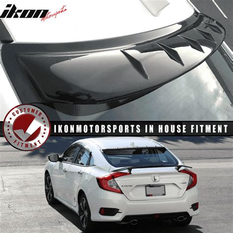 16 17 Civic 10th Gen Sedan Roof Spoiler Window Visor WDR HC164IK