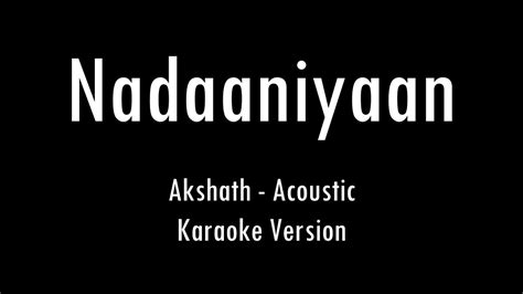 Nadaaniyan Akshath Acoustic Karaoke With Lyrics Only Guitar Chords Youtube