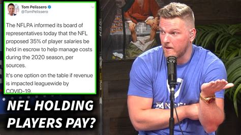 Pat McAfee Reacts To The NFL Wanting To Hold Player S Salary For 2020