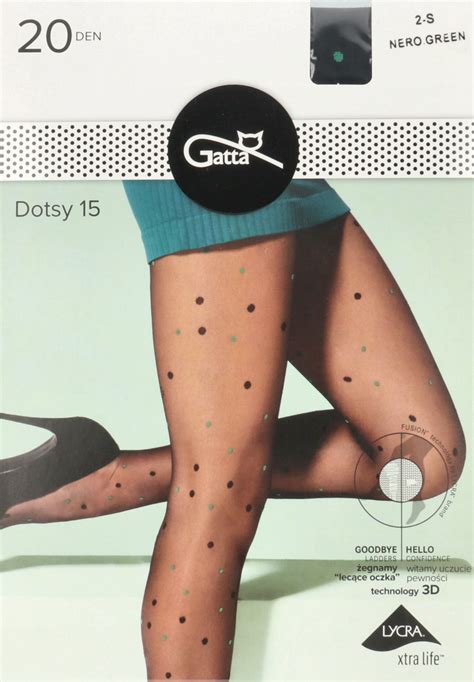 GATTA Dotsy Rajstopy 20 DEN Nero Green Rozm 2 S 1 Para