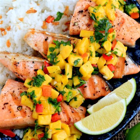 Salmon With Mango Salsa Foxy Folksy