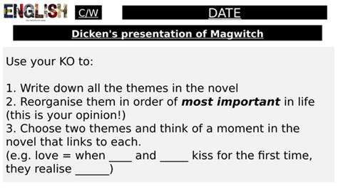 Great Expectations Magwitch Analysis with booklet resource | Teaching ...