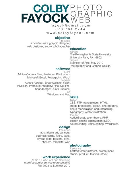 Resume Examples For Graphic Designer Design Samples And Templates Visualcv