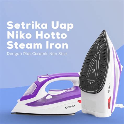 Jual Niko Steam Iron Setrika Uap Hotto Seterika Setrikaan Gosokan