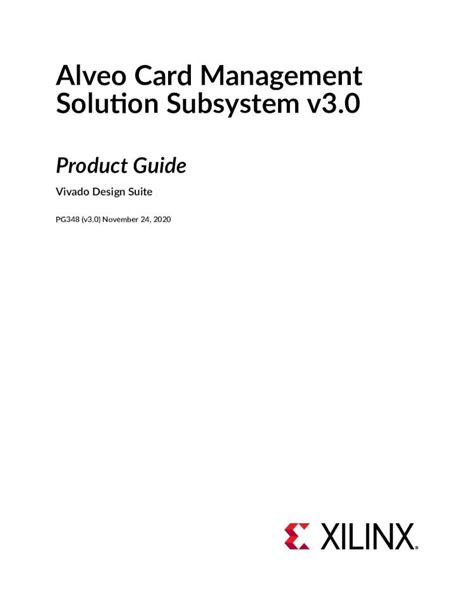 PDF Card Management Solution Subsystem V3 0 Product Guide Alveo