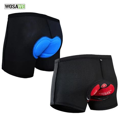 WOSAWE Breathable Cycling Underwear Men Gel Pad Bicycle MTB Shorts