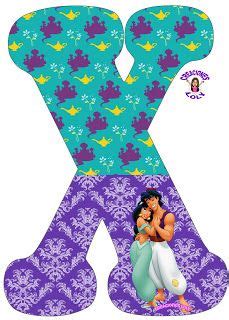 Ideas De Abecedario Jasmin Y Aladdin Fiesta De Jazm N Aladdin