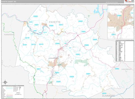 Fayette County Zip Code Map