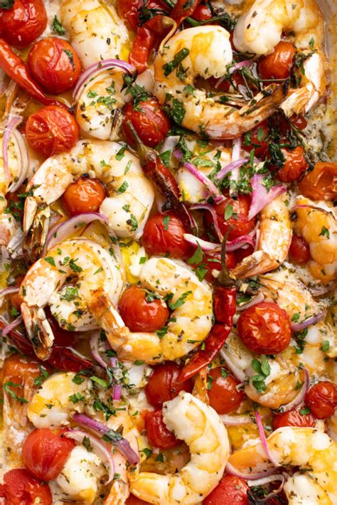 Mediterranean Shrimp And Feta Bake The Bold Appetite