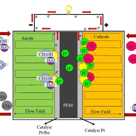 Basic Structure Of The Direct Methanol Fuel Cell Dmfc System