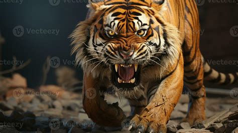 AI generated Fierce Tiger Wallpaper 35162133 Stock Photo at Vecteezy