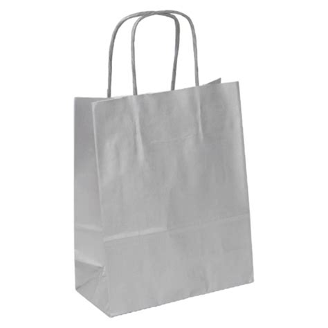 Sac Papier Kraft Argent 18x8x22