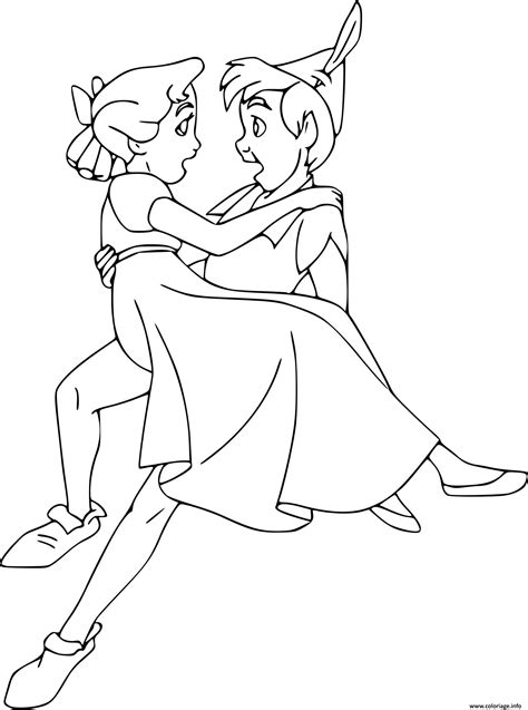 Coloriage Peter Pan Et Wendy Jecolorie