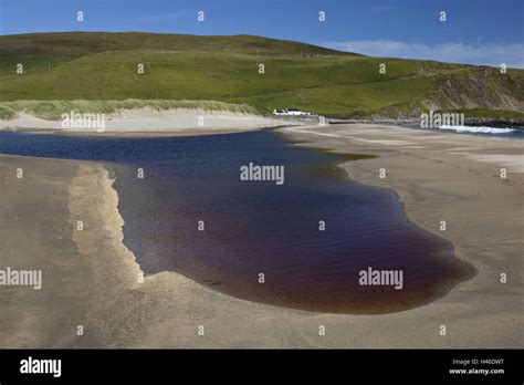 Shetland Islands Island Unst Place Norwick Bay Beach Stock Photo