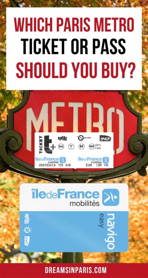 Which Paris Metro Tickets Or Passes Should You Buy In 2025 - Dreams in ...