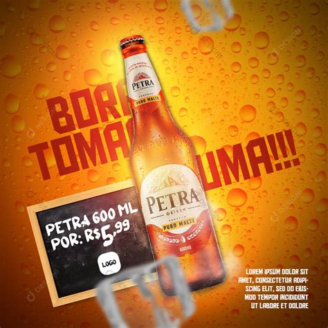 Distribuidora Bora Tomar Uma Cerveja Petra Social Media Psd Edit Vel