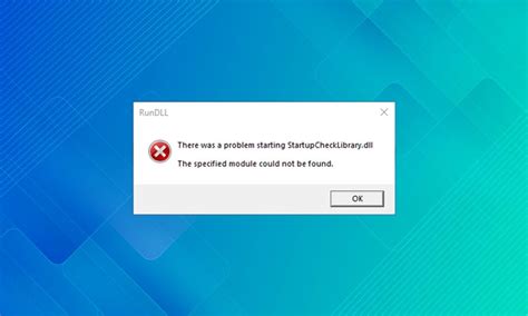 Cómo reparar el error de falta de StartupCheckLibrary dll Recurso