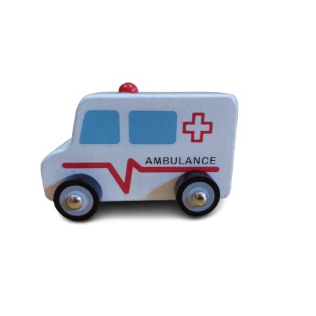 Funwood Games Wooden Pull/Push Along Toy Car (Ambulance) | Eco-Friendly ...