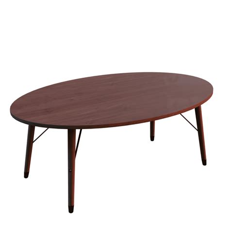 Oval Wood Coffee Table 01 IMeshh 3D Model For Blender 4 0