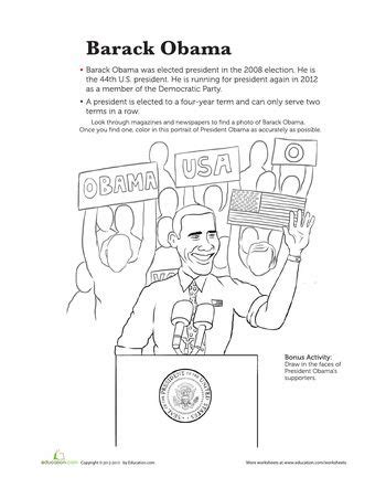 Barack Obama 2012 Worksheet Education Barack Obama Barack Obama