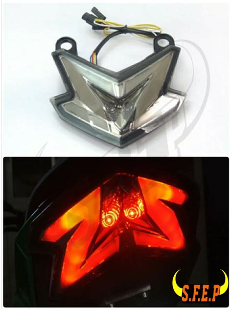 Led Motorcycle Rear Integrated Tail Light Brake Turn Signals Smoke For