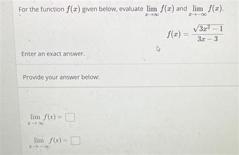 Solved For The Function F X Given Below Evaluate Chegg