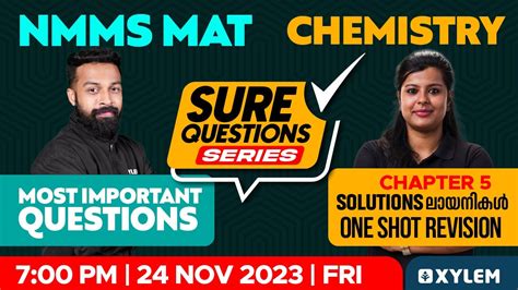 Class 8 Nmms Mat Most Important Questions Chemistry Solutions