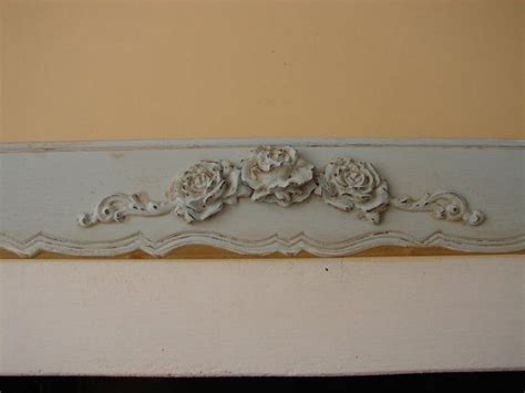 Large 55 French Shabby Chic Wooden Window Pelmet Cornice Pediment Robin Duck Egg Blue