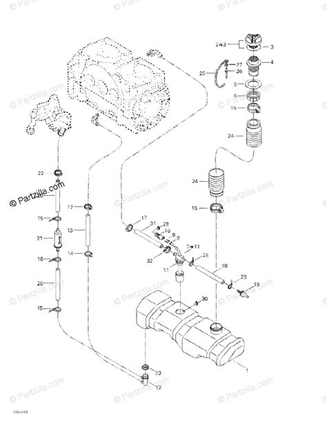 Sea Doo Personal Watercraft 2002 Oem Parts Diagram For Oil Injection System