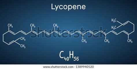 Lycopene Molecule Structural Chemical Formula On Stock Vector Royalty