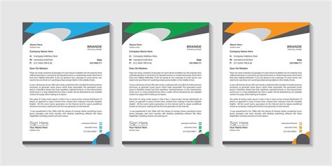 company letterhead design 37959982 Vector Art at Vecteezy