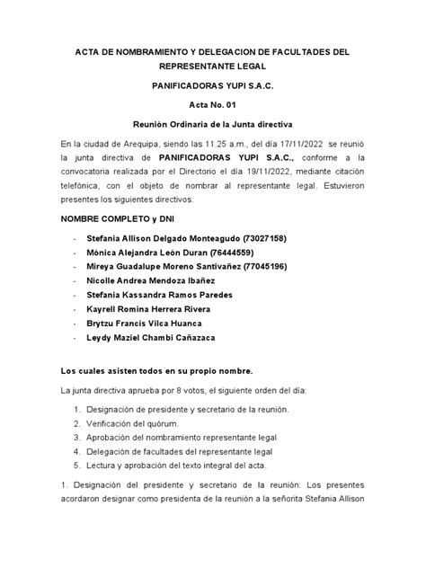 Acta Empresarial Pdf