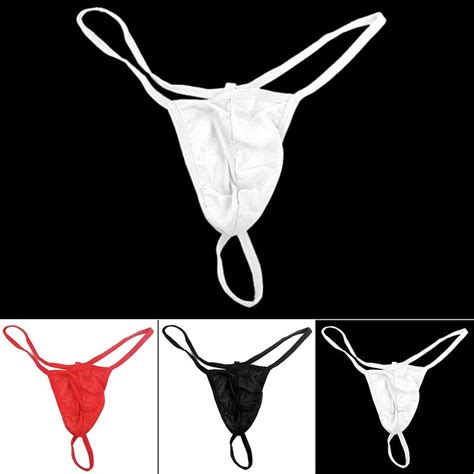 Mens Brief Ice Silk Sexy Low Rise Body Building Thongs G Strings