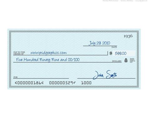 Large Blank Cheque Template - Sample Design Templates