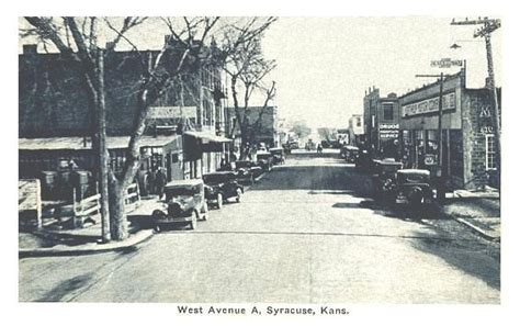 Syracuse Kansas West Ave A 1920s Street View Scenes Syracuse