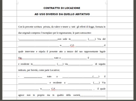 Diagramma Image Contratto Di Locazione Ad Uso Commerciale Gratuito