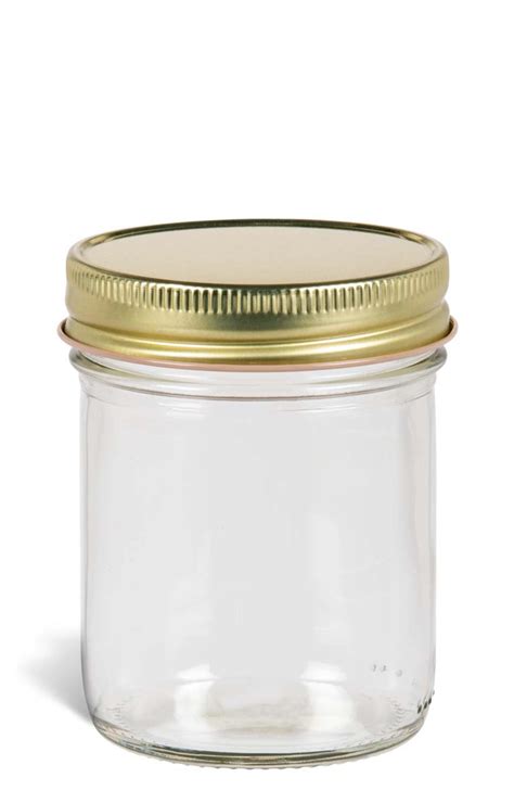 Bulk Mason Canning Jar, Gold Lid, 8 oz | Specialty Bottle