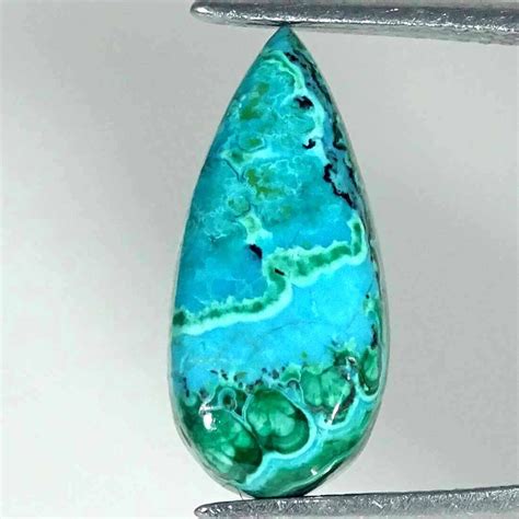 Cts Natural Malachite Chrysocolla Pear Cabochon Loose Gemstone Ebay