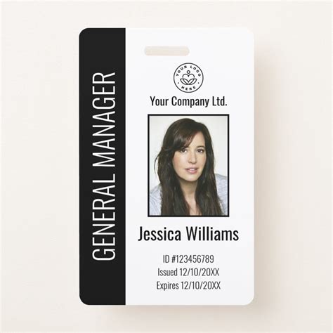 Personalized Corporate Employee Black Id Badge Gender Unisex Age Group Adult Buissness Cards