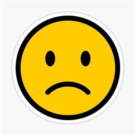 "Frown Emoji" Sticker for Sale by Feelklin | Redbubble