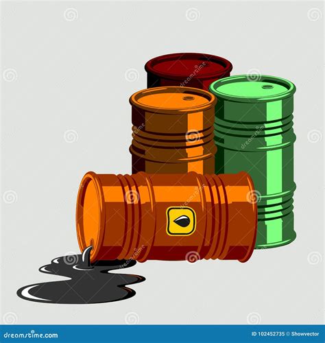 Oil Drums Container Fuel Cask Storage Rows Steel Barrels Capacity Tanks