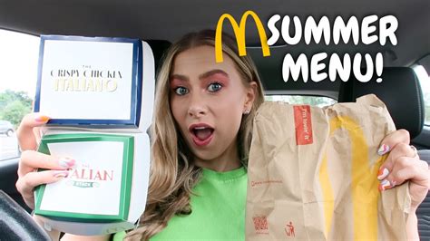 Trying The New Mcdonalds Summer Menu Youtube