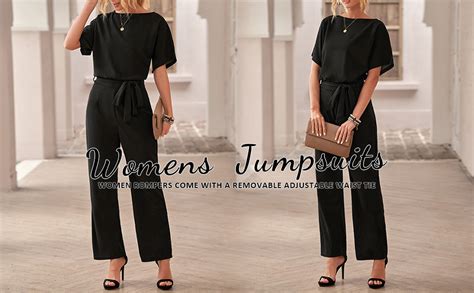 Coloody Damen Lang Jumpsuit Elegant Sommer Ärmellos Rundhalsausschnitt