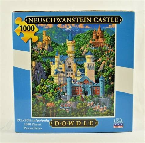 Dowdle Puzzles Neuschwanstein Castle 1000 Piece Jigsaw Puzzle New Jigsaw