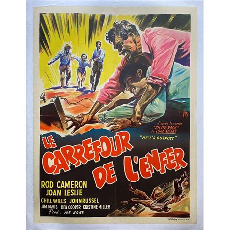 Affiche de film entoilée française de LE CARREFOUR DE L ENFER 60x80 cm